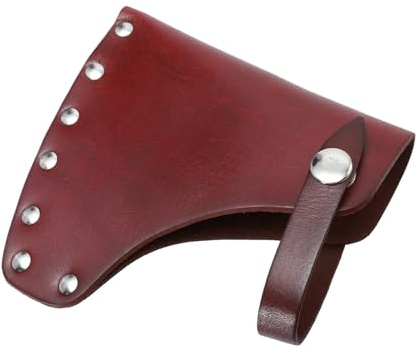 HOMSFOU Head Protect Cover Cowhide Protective Cover Portable Protective Sleeves for Chopping for Outdoor Camping and Hiking
