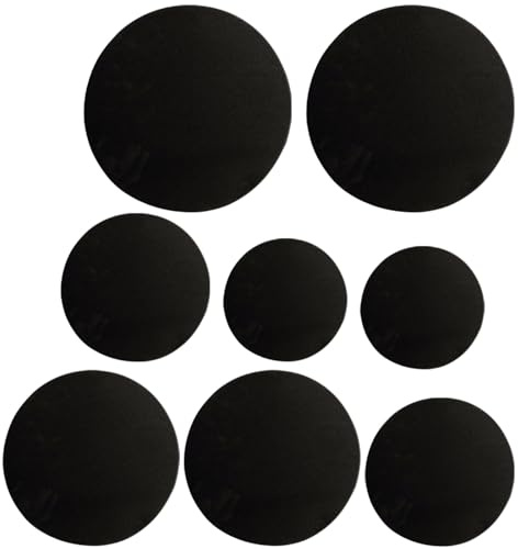 Drum Dämpfungspads 8 Stück aus Schaumstoff, Schwarz | Leicht zu Verwenden und Zerlegen, Schlagzeugzubehör für Übung und Dämpfung, Kompakte Ausführung