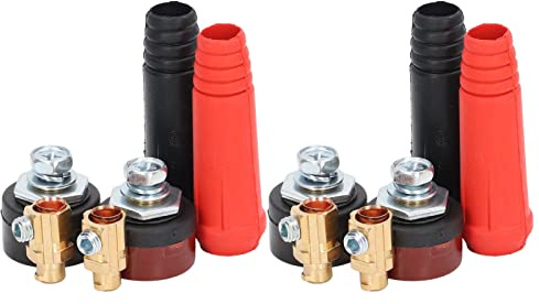 Generic Connettore per Pannello Cavi di Saldatura Alimentatore Affidabile a Montaggio Rapido per Banco da Lavoro 12 Pezzi ABS Rosso/