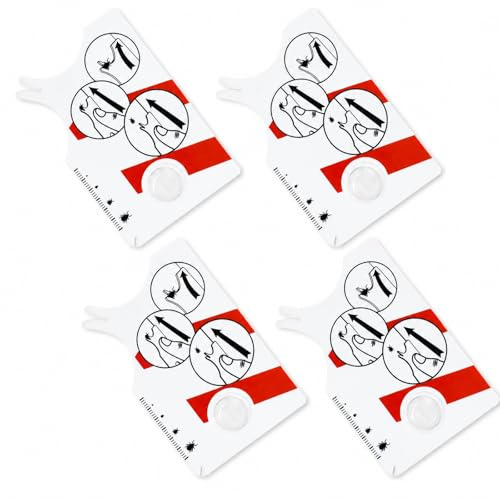 XFYKSTT 4 Carte Rimuovi Zecche con Lente per Adulti, Bambini, Cani e Gatti | Formato Carta di Credito per Rimuovere le Zecche Rapidamente e Delicatamente, Ideale a Casa, in Viaggio e all’Aperto