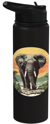 Elephant in Nature, Elephant Stainless Steel Insulated Water Bottle