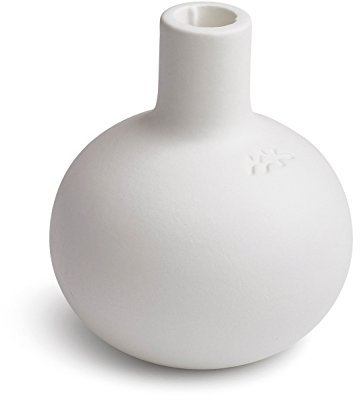 Kähler, Designer Kerzenständer aus Irdengut in Weiß, 13,5 cm