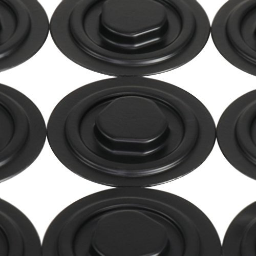 CD Clips zum Kleben | CD-Klebepunkte zum Befestigen von CD, DVD, Blu-ray in Mappen, Ordnern etc. | Farbe & Menge wählbar | Schwarz, 20 Stück