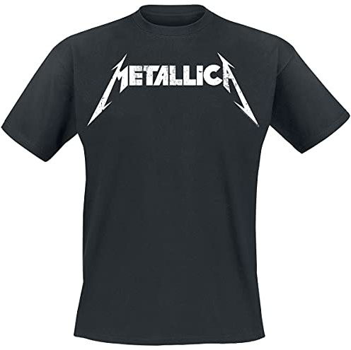 Metallica Textured Logo Männer T-Shirt schwarz Band-Merch, Bands