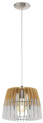 EGLO ARTANA Hängeleuchte, Stahl, 60 W, nickel-matt, Hängeleuchte Ø 30 cm
