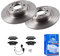 ATE Bremsen-Set 2 Bremsscheiben + Bremsbeläge Einbau Hinten Bremsscheiben-Set Scheibenbremsen IJF141HFS4 passend für Fiat Punto 199x Punto Evo 199x