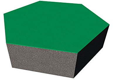 PolySound Schallschutzwand & Breitbandabsorber ECO Hexagon Ø200mm - Farbe: grün Stärke: 5cm