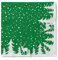 Sovie HORECA Serviette MARVIN (Grün) aus Tissue, 3-lagig, 40 x 40 cm, Einweg Weihnachtsserviette Winterlich, ideal für Advents- & Weihnachtsfeiern, 100 Stück