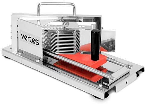 VERTES Mandolina per Verdure in Acciaio Inox per Fette Larghe 4,5 mm, Affettatrice Professionale, Affetta Pomodori per la Ristorazione, Taglia Verdure Manuale, Taglia Patate da 13 lame
