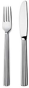 Georg Jensen Bernadotte Knives and Forks Starter Gift Box - Mirror Polished Stainless Steel - Dishwasher Safe Cutlery Set - Pack of 8
