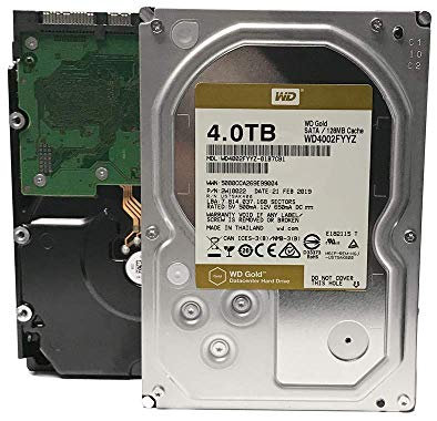WD Gold WD1005FBYZ Datacenter Festplatte (1 TB, 7.200 U/min, SATA, 6 Gbit/s, 128 MB Cache, 8,9 cm (3,5 Zoll), zertifiziert, generalüberholt) 4TB