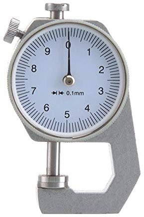 Calibro di spessore, calibro portatile per tester di spessore, 0,01 mm, precisione per carta, pelle, strumento di misurazione dello spessore della lamiera