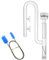IAFVKAI 17mm Verre Aquatic Inflow Lily Pipe avec écumoire de Surface pour Filtre d'aquarium 5/8 i.d. (16/22mm) et Acier Brosse de Nettoyage Flexible pour Tubes Inoxydable pour planté d'aquarium