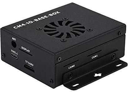 Waveshare Mini-Computer Based On Raspberry Pi Compute Module 4 (NOT Included) Mini IO Board Full Ver Metal Case with Cooling Fan
