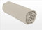 Spannbettlaken, 100% Baumwolle, 57 Fäden/cm², Größe 160 x 200 cm, Beige, Spannhöhe 25 cm, dicht gewebt, weich, atmungsaktiv, waschbar