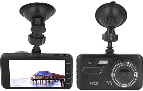 VBESTLIFE Dash Cam,4 Inches Touch Screen Car DVR Car Driving Recorder,1080P HD Night Vision Dual Lens Dash Cam,170 Degree Wide Angle,Memory Card Support