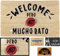LucaHome - Felpudo Entrada casa Original y Divertido de Coco Natural - Felpudo Welcome no Mucho rato 40x60 - Ideal para Puerta Exterior o Pasillo, Entrada casa