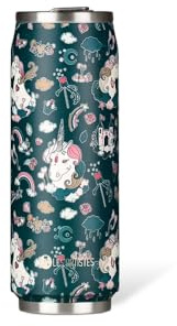 Les Artistes Paris Pull can’IT Isolierdose Trinkflasche aus Edelstahl und Polypropylen in der Farbe Unicorn 500ml, Maße: 7,2cm x 7,2cm x 19cm, A-4223