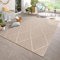 Carpetsale24 In- & Outdoor Teppich Wetterfest 160x230 cm Sisal Optik Beige - Teppich Waschbar, Wasserfest, Pflegeleicht und Flachgewebe - Ideal für Balkon, Garten, Terrasse und als Küchenteppich