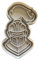 The Cookie Cutter Hub 9 cm Ritterhelm-Ausstechform und passender Prägung für Kekse, Kekse, Ton, Backen, Dekoration