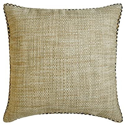 The HomeCentric Dekorativ Beige Kissen Überzüge, 35 x 35 cm Jute Kissen Spitze & marokkanisch, Kissenhülle mit, Fest Kissen, Zeitgenössisch Kissen Überzüge-Jute Weave