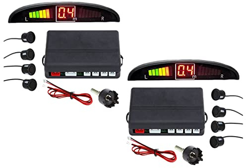 ZONETECH Parking Sensors LED Display Car Reverse Backup Radar System (2 Pack)