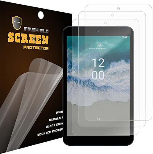 Mr.Shield Screen Protector for Nokia T10 Tablet [Shorter Fit for Case Version] [Premium Clear] [3-Pack] Screen Protector (PET Material)