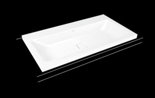 Kaldewei Cono Aufsatzwaschtisch 3084 900x500x40 mm, 902006033001, Ausführung: mit 3-er Hahnlochbohrung