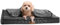 YITAHOME Hundebett Kleiner Hunde - 76x51 cm Hundekissen mit Abnehmbare Decke, Hundematte für Kleiner Hunde,waschbar rutschfest Hundebetten, grau