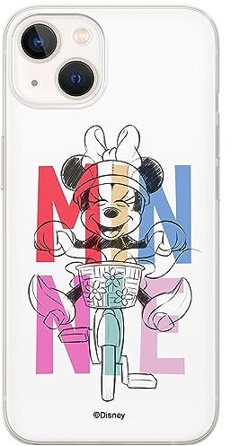 ERT GROUP mobile phone case for Iphone 13 original and officially Licensed Disney pattern Minnie 068 optimally adapted to the shape of the mobile phone, case made of TPU