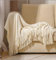 Tagesdecke Wohndecke Weiche Strickdecke Gestrickte Decke Wendedecke Kuscheldeck für Couch, Sofa, Stuhl, Bett, Heimdekoration Beige 130 x 240cm