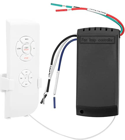 Mokernali Mando Ventilador Techo Universal, Kit de Control Remoto para Ventilador de Techo, Control Remoto de 85V-260V, con 3 Velocidades, Control Remoto Inalámbrico para Ventilador de Techo y Luces