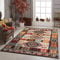 TALETA Teppich Wohnzimmer Waschbar Rutschfest, Kurzflor Schlafzimmer, Vintage Kelim, Carpet Living Room, Groß: 120 x 170 cm, Braun