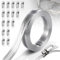 JIZZU Kit di Fascette Stringitubo 5M Cinturino in Metallo + 16 Elementi di Fissaggio Più Resistenti Grande Morsetto Regolabile a Vite, Fascetta Stringitubo con Fissaggio