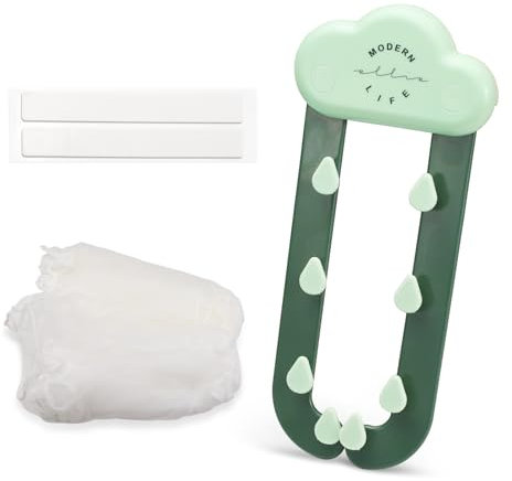 Triangular Sink Strainer Basket Triangle Tri-Holder Sink Filter with 100 Filter Nets Corner Sink Garbage Storage Rack Holder Filter Net Mesh Bag (Green)