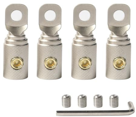 50mm² M8 Ringklemmen KFZ Audio Kabelschuhe Wohnmobil Amplifier Kabel Verbinder mit Schrunpfschlauch