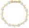 CERSLIMO Hochzeit Armband Gold mit 5A Zirkonia 18cm Vergoldet für Braut mit Geschenkbox Geschenke Frauen Damen Verlobungsfeier Party
