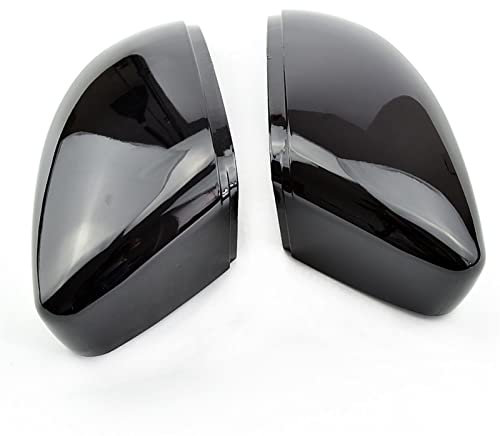 WEINUANXIN Coque rétroviseur extérieur pour V&W p&assat Coccinelle J&etta CC EOS S&CIROCCO 2009-2018 Couvercle De Rétroviseur Latéral De Voiture Noir Brillant Bouchons De Vue Arrière
