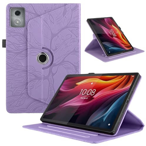 Coque pour Lenovo Tab K11 Plus/Lenovo Tab M11 Plus 11.45 Pouces Etui Premium Cuir PU Rotatif à 360 Antichoc Degrés Flip Case Cover Fonction Support Housse - Violet
