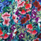 Kt KILOtela - Viskose-Stoff, Digitaldruck, Postindustrielle Qualität, Mode, Hemd, Bluse, fließender Fall, Blumen, Rot, Rosa, Marineblau, 270 x 155 cm, 45791