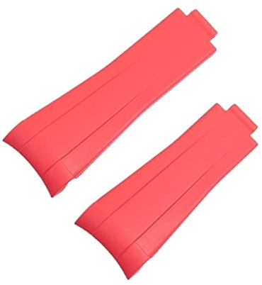 HBYLEE Uhrenarmband aus Gummi, 20 mm, schwarz, verstellbare Faltschnalle, Uhrenarmband für Rolex-Armband für Submariner GMT Oysterflex Daytona Armband