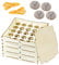 Brick Sorter - Sieve Box Selection - Portable Storage Brick Box 4 Trays Wooden Sorter 3 Different Sizes for Block Lovers Girls