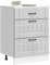 Myheimly Küchenschrank Küchenzeile,Küchenmöbel Einbauküche Schrank,Holzwerkstoff Schrank,Betongrau,Kitchen Cabinet (3 Drawers),60 x 46 x 81.5 cm