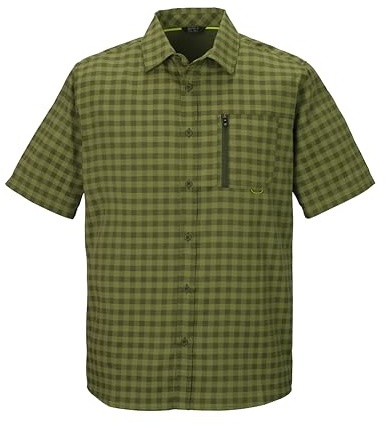 killtec Herren Funktionshemd/Hemd Kurzarm/Outdoorhemd KOS 44 MN WVN SHRT, Kiwi, L, 42790-000