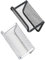 NAMOARLY 2Pcs Metal Business Card Holder Phone Stand Sturdy Iron Card Organizer for Office Desk Neat Design Name Card Rack for Professional Display Black Silver