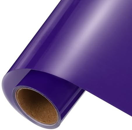 sourcing map Purple Heat Transfer Vinyl 12 Inchx5ft Iron-on Vinyl Roll | Vinyl Roll for Decal Cutting, Signs, Scrapbooking, DIY Craft, Home Decoration