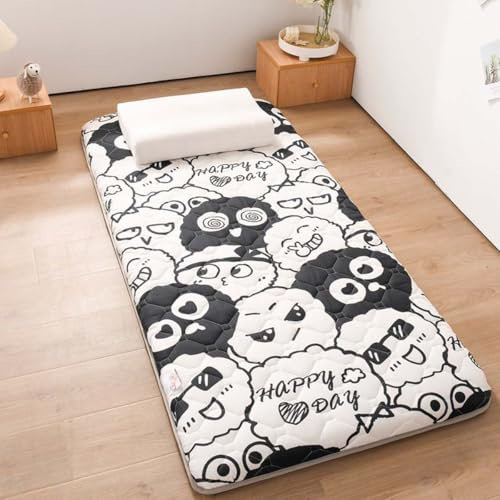 Danchen Japanische Futon-Matratze, weiche Tatami-Schlafmatte für Erwachsene, tragbar, faltbar, Camping-Auto-Pad, Schlafsaal, Gästebett, Matratze (120 x 190 cm, E)