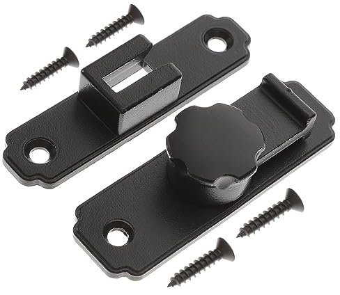 SHINEOFI Serratura Della Porta Scorrevole Moderno Porte Da Fienile Per Bagno Locello Della Serratura Della Porta Cromo Porta Del Fienile Litch Del Cancello Tappo Nero Acciaio Inossidabile