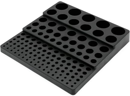 Multifunktionaler Bohrerhalter, Werkzeughalter mit 131 Löchern, für 4–32 mm Fräser, Bohrer, Aufbewahrungsbox, Werkzeug-Organizer, Rack, Fräs-Bit-Organizer, Koffer