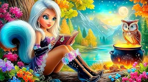 Witch 1000 Teile Puzzle für Erwachsene - Recycelter Karton - Dekoration 38x26cm/1000pcs